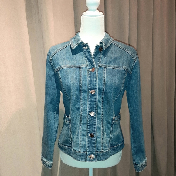 Chico's denim jacket - Picture 3 of 10